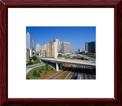 Atlanta Skyline Mahogany Framed Picture